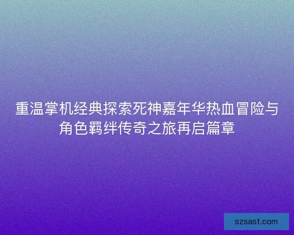 重温掌机经典探索死神嘉年华热血冒险与角色羁绊传奇之旅再启篇章